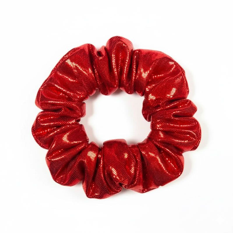 Chouchou cheveux rouge scintillant