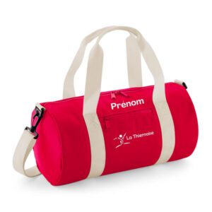 Sac de sport rouge broderie prénom - Le mini